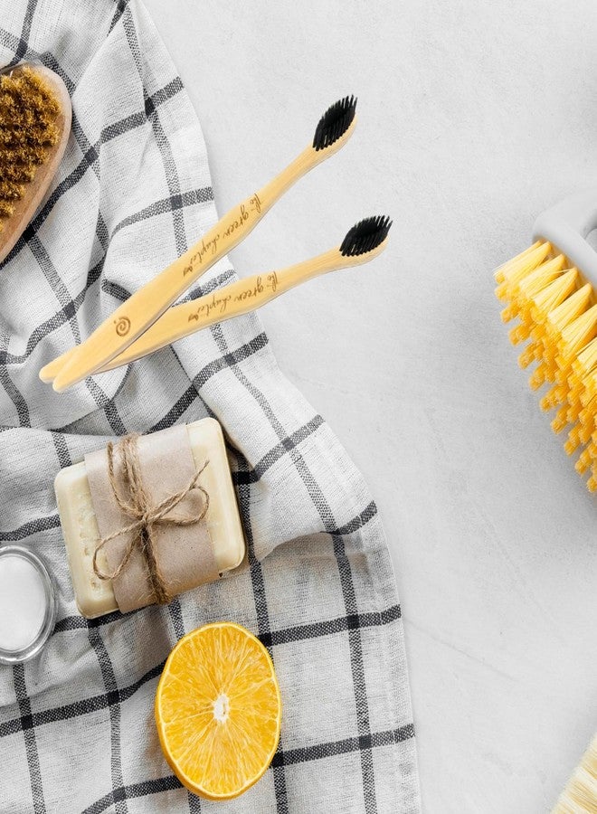 THE GREEN CHAPTER Premium Natural Bamboo Toothbrush for Kids/Adults - Soft Bristles - Antibacterial & Biodegradable Handle - Natural & Eco-Friendly (Pack Of 5) - Image 4